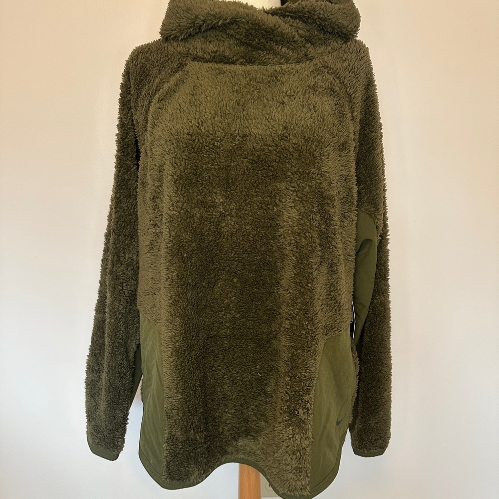 Nike Olive Green Women's Fleece Jacket - XL